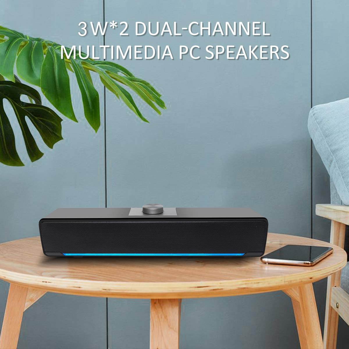 Computer Speakers, USB Powered Sound Bar Speakers for Computer Desktop Laptop PC(Upgrade)