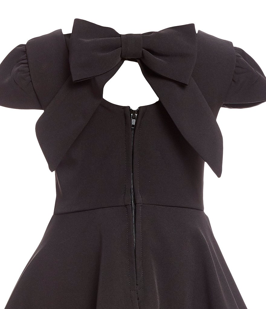 Rare Editions Little Girls 4T-6X Cap-Sleeve Bow-Back Fit-And-Flare Dress