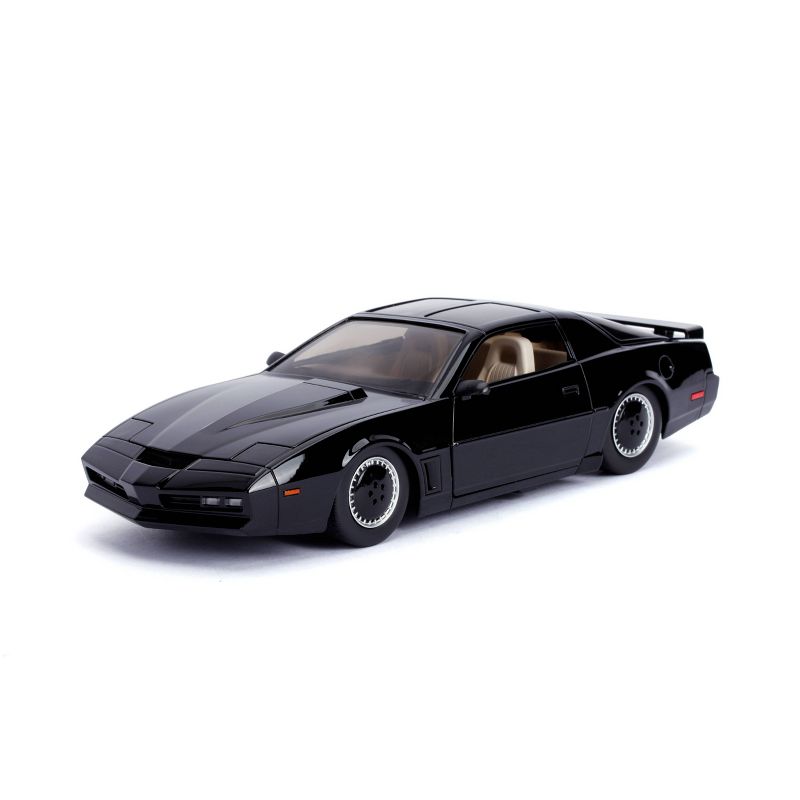 Jada Toys Hollywood Rides Knight Rider K.I.T.T. 1982 Pontiac Firebird Die-Cast Vehicle with Lights 1:24 Scale Glossy Black