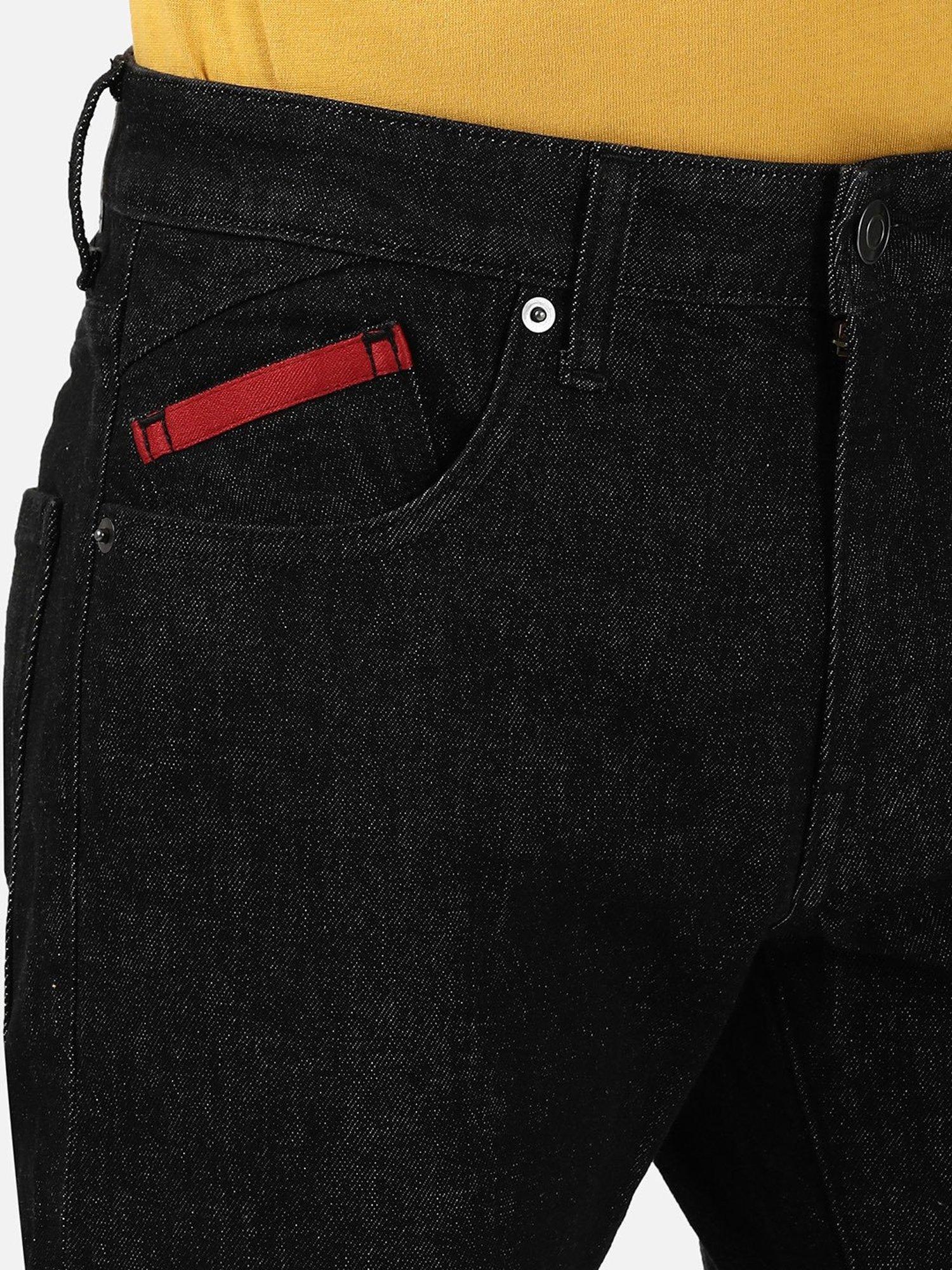 Passion Black Slim Fit Lightly Washed Jeans