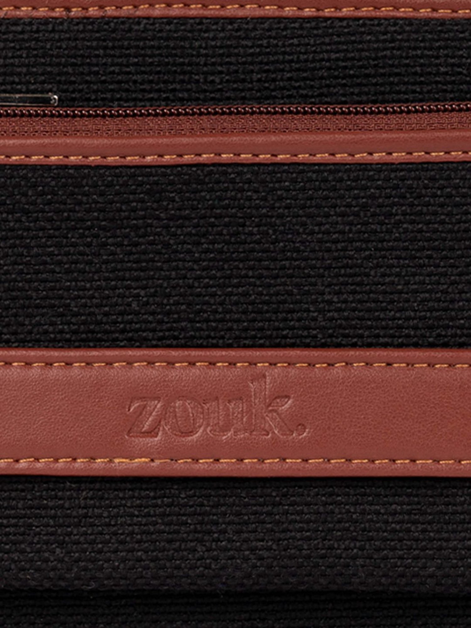 ZOUK Black Printed Zip Around Wallet for Women