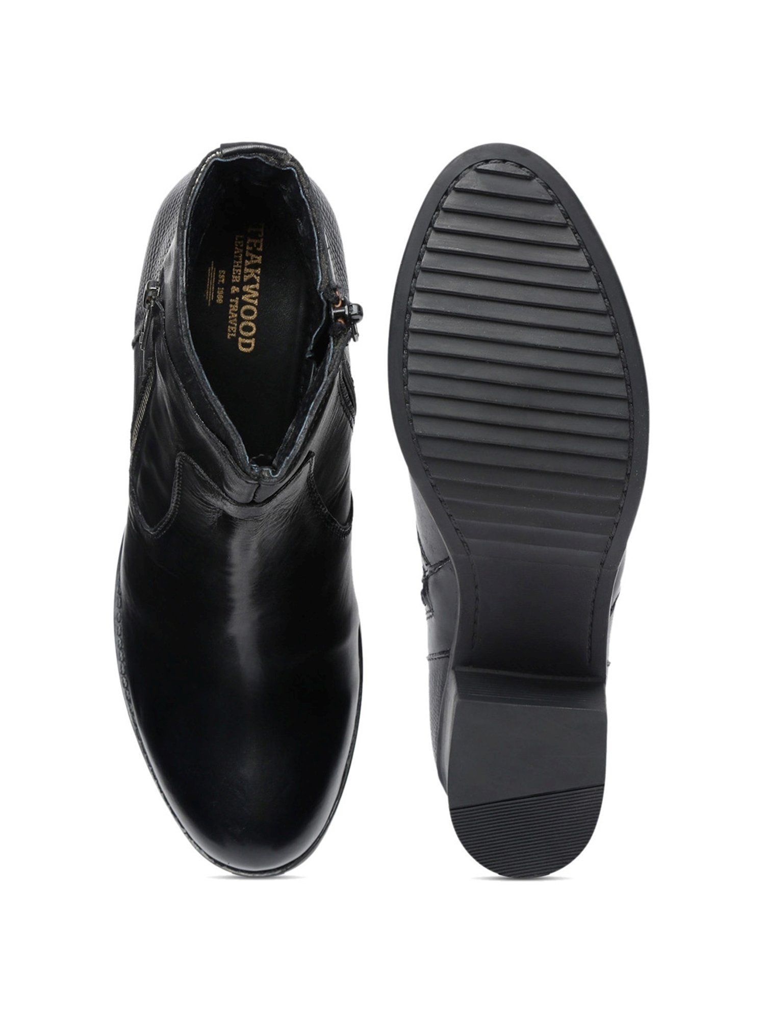 Teakwood Leathers Men's Black Casual Boots