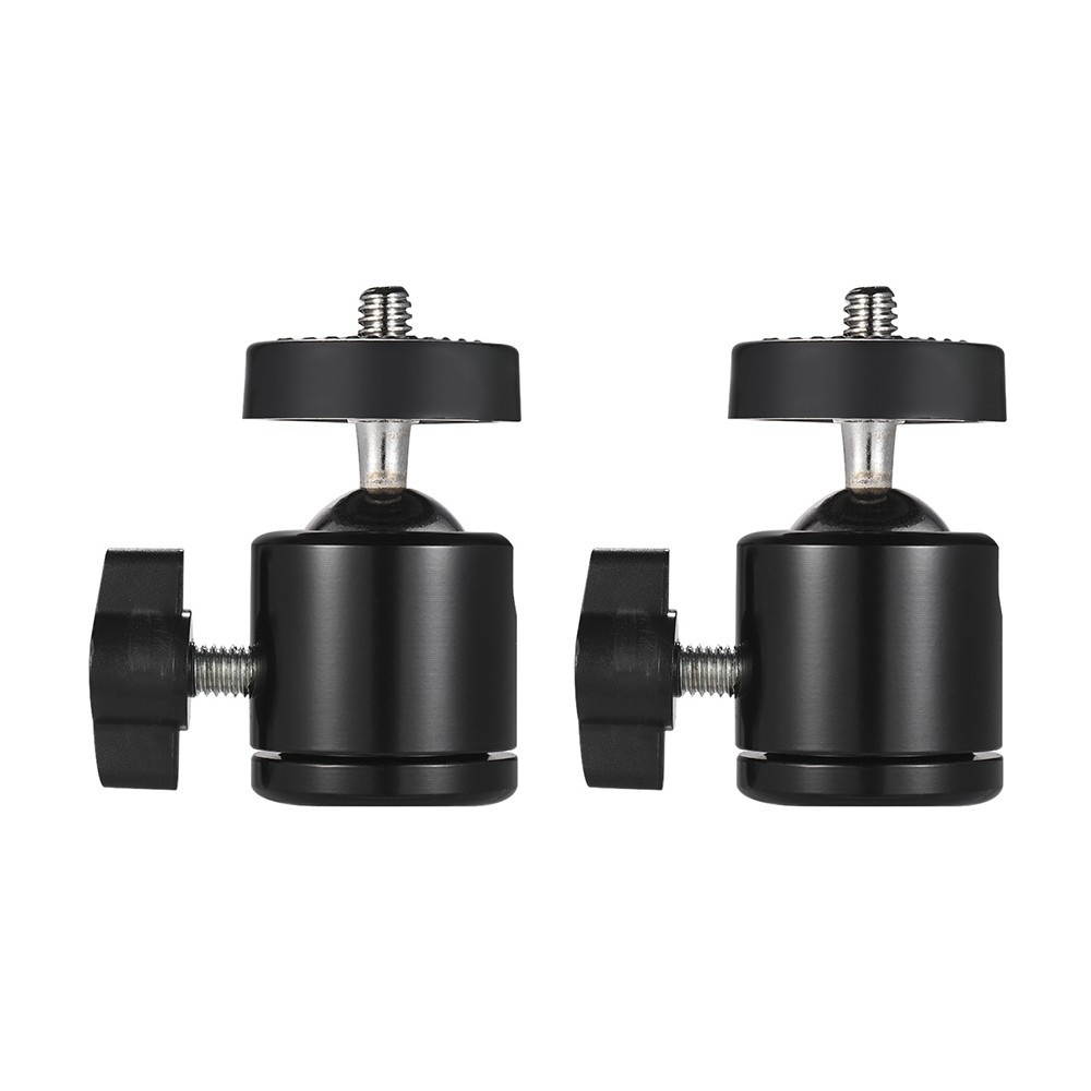 2pcs 360 Degree Rotating Swivel Mini Tripod Ball Head with 1/4" Screw Thread Base Mount for DLSR Camera