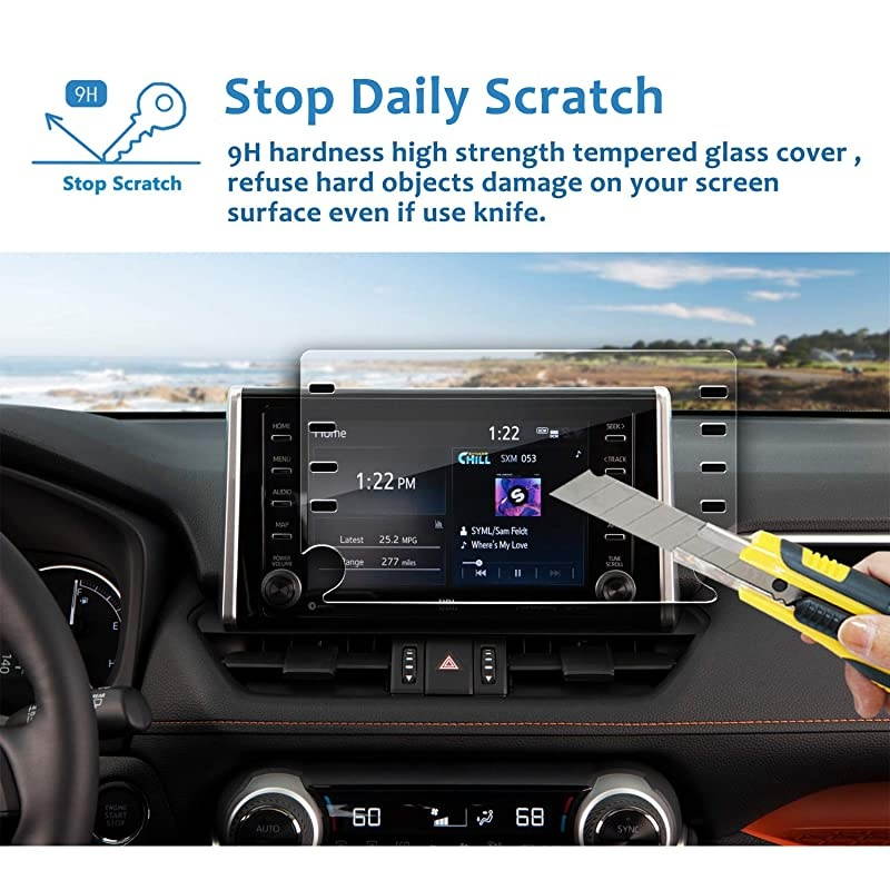 Car Navigation Screen Protector for 2019 2020 Corolla Hatchback 8Inch Tempered Glass 9H Hardness Car Infotainment Display Center Touch Protective Film ScratchResistant 2019 8Inch