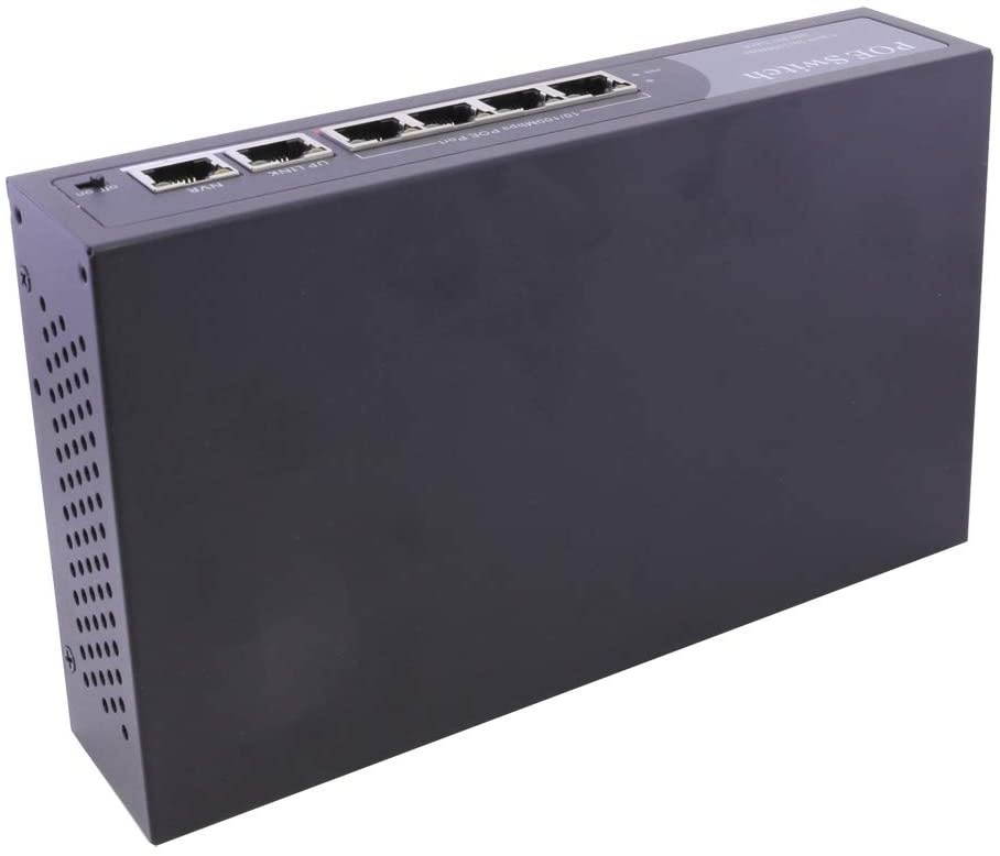 axGear PoE Network Switch 10/100m Power Injector 4 Port + 2 Port Power Over Ethernet