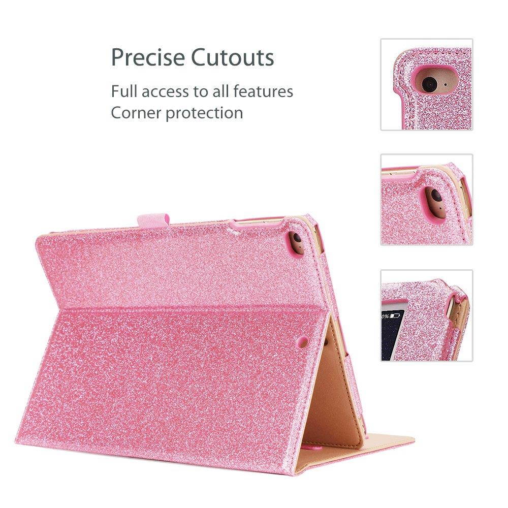 ProCase iPad 9.7 Case 2018/2017 iPad Case - Stand Folio Cover Case for Apple iPad 9.7 inch, Also Fit iPad Air 2/iPad Air -Glitter Pink