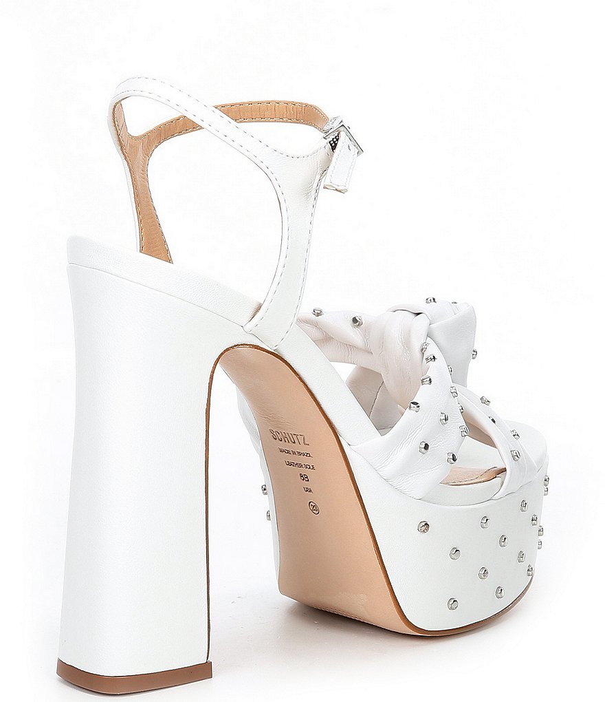Schutz Bethina Studded Platform Knotted Sandals