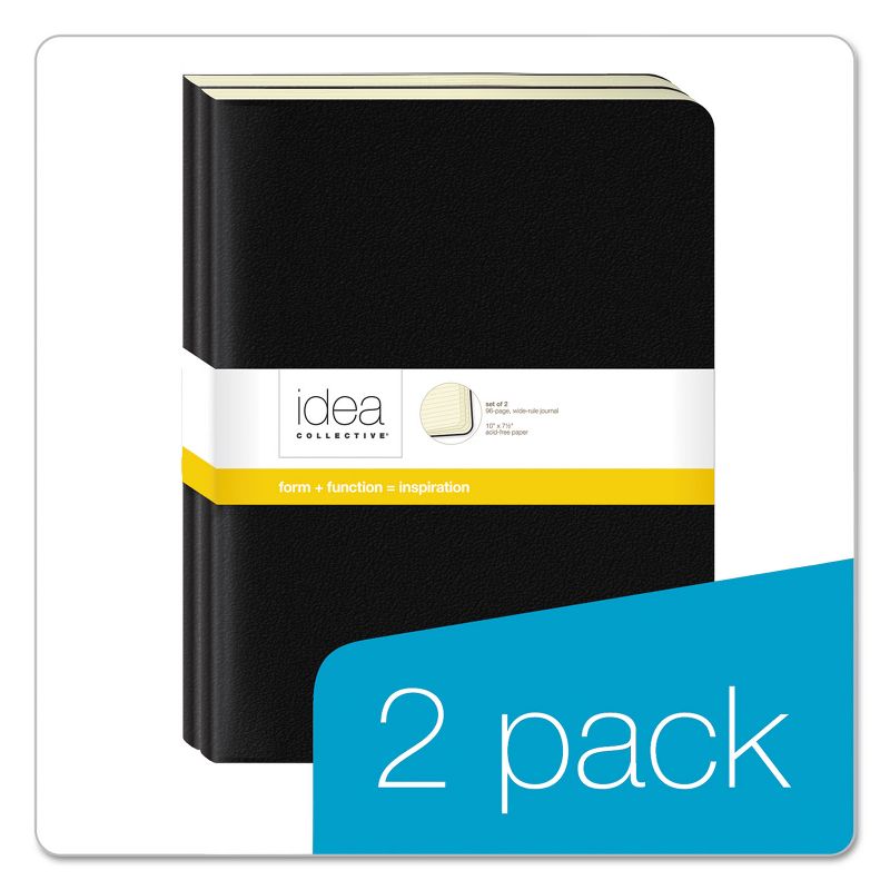 TOPS Idea Collective Journal Soft Cover Side 10 x 7 1/2 Black 48 Sheets 2/PK 56879