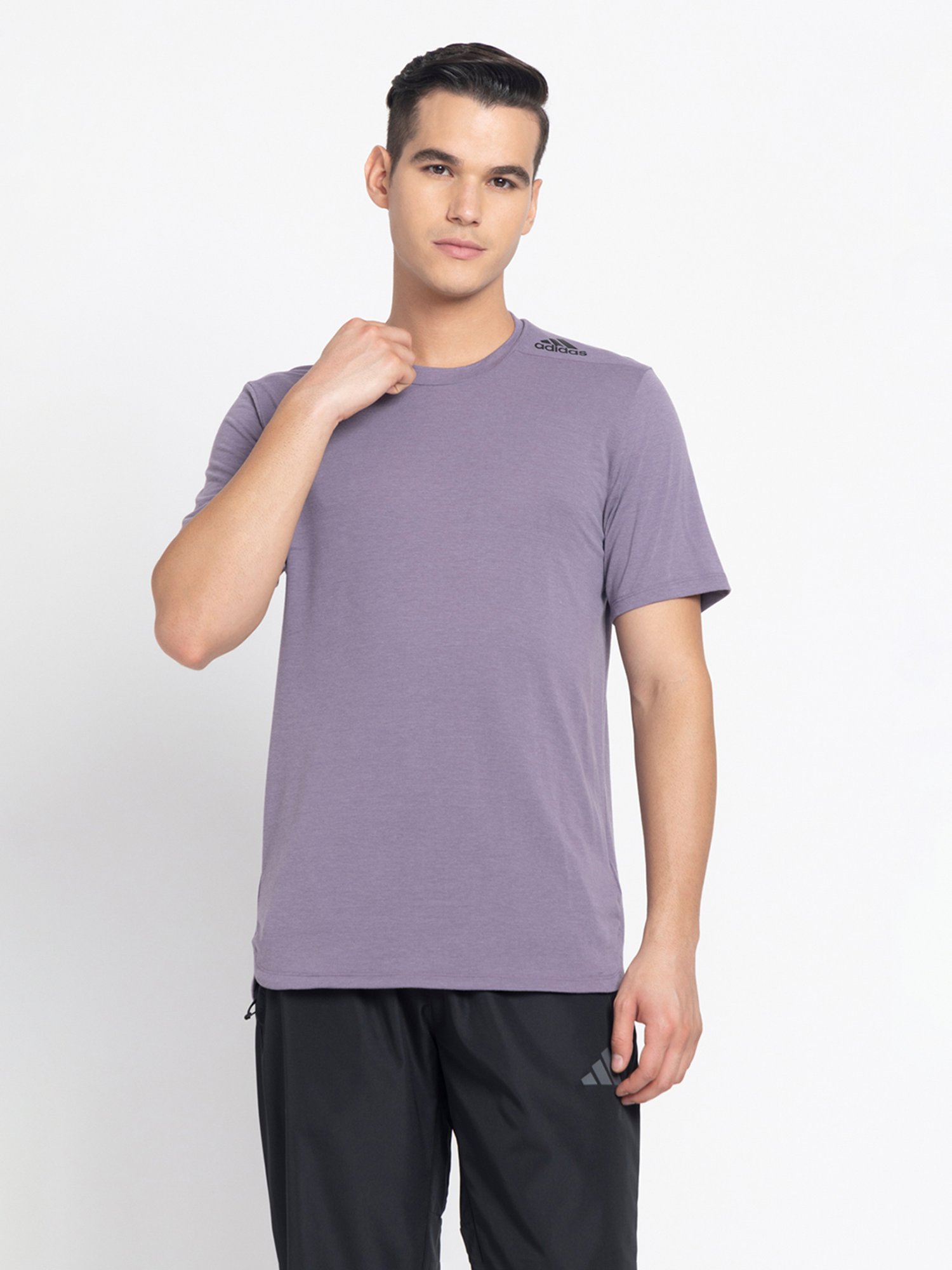 adidas Purple Slim Fit Sports T-Shirt