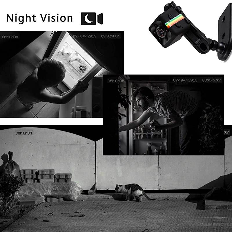 1080P HD Mini Spy CameraWireless Hidden Cop Nanny Cam As Seen On TV with 32GB MicroSD Card Class 10 Black