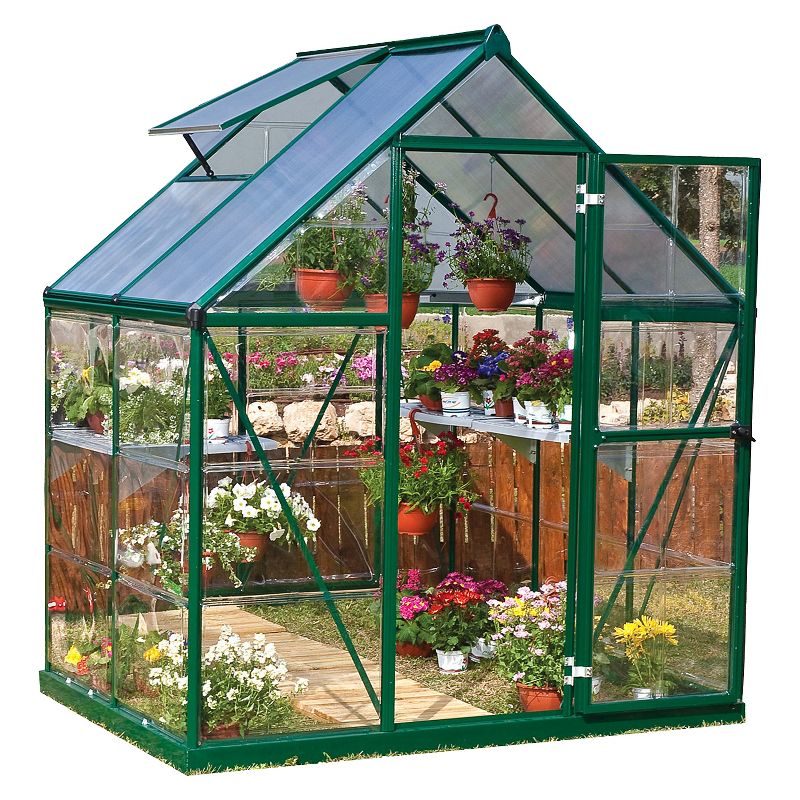 6' x 4' x 7' Nature Greenhouse Forest Green - Palram