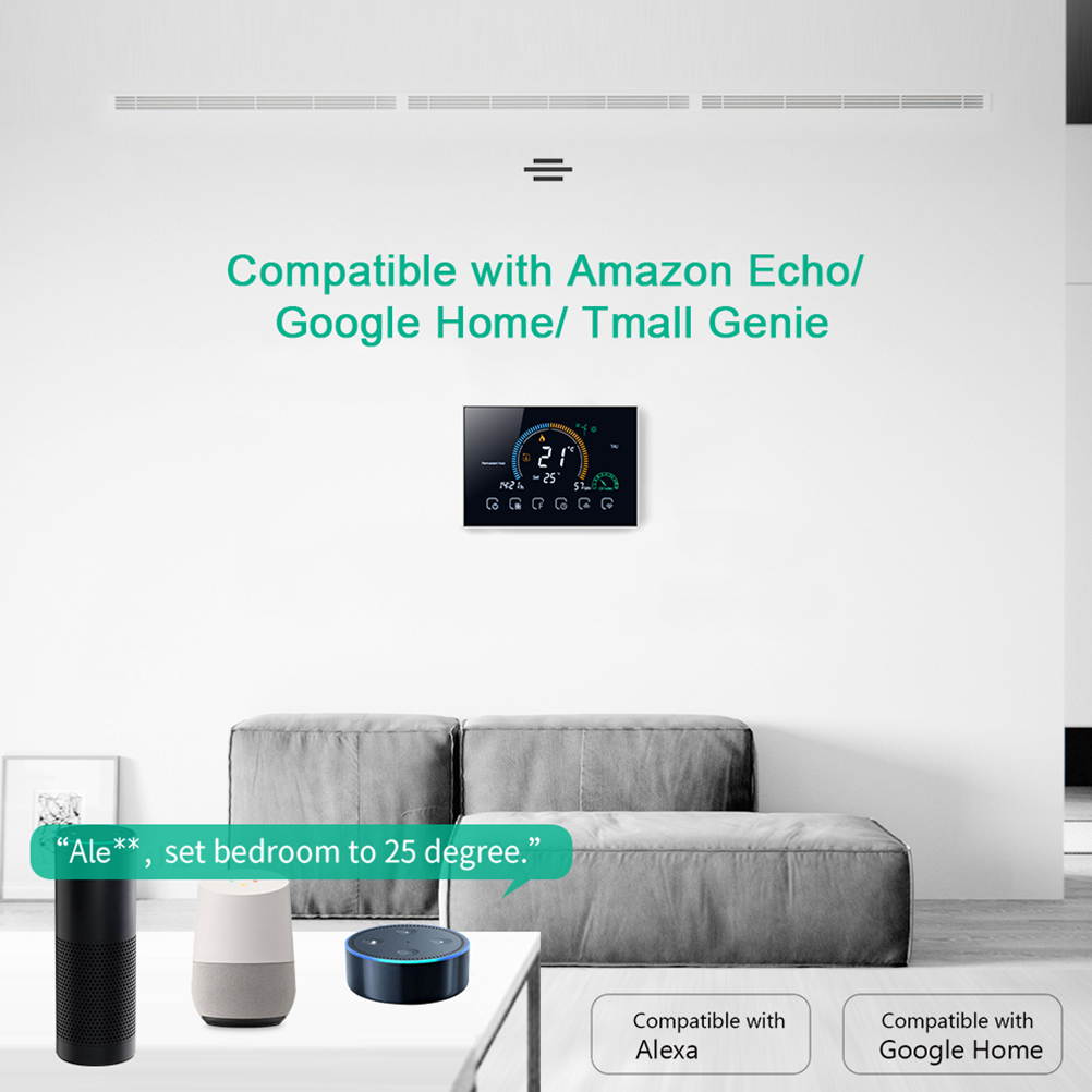 HOMEMAXS BHT-8000-GCLW Wi-Fi Thermostat Smart Thermostat Indoor Smart Temperature Controller For Home Office Hotel