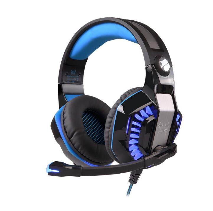 KOTION EACH Gaming Headset for PlayStation 4 PS4 Tablet PC iPhone 6/6s/6 plus/5s/5c/5, 3.5mm Headphone with Microphone LED Light (Black&Red)