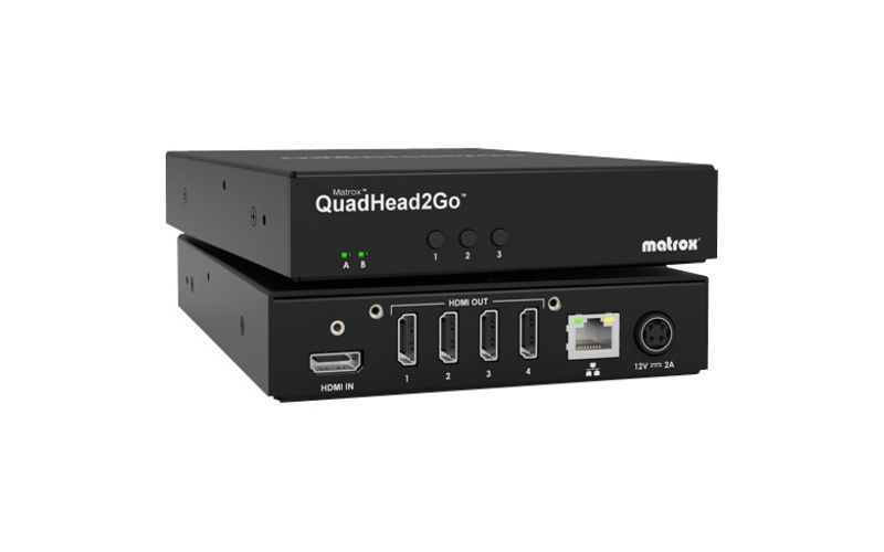 Matrox QuadHead2Go Q155 Multi-Monitor Controller Appliance - Functions: MultiView, Video Scaling - 1920 x 1200 - Network (RJ-45) - PC - Rack-mountable