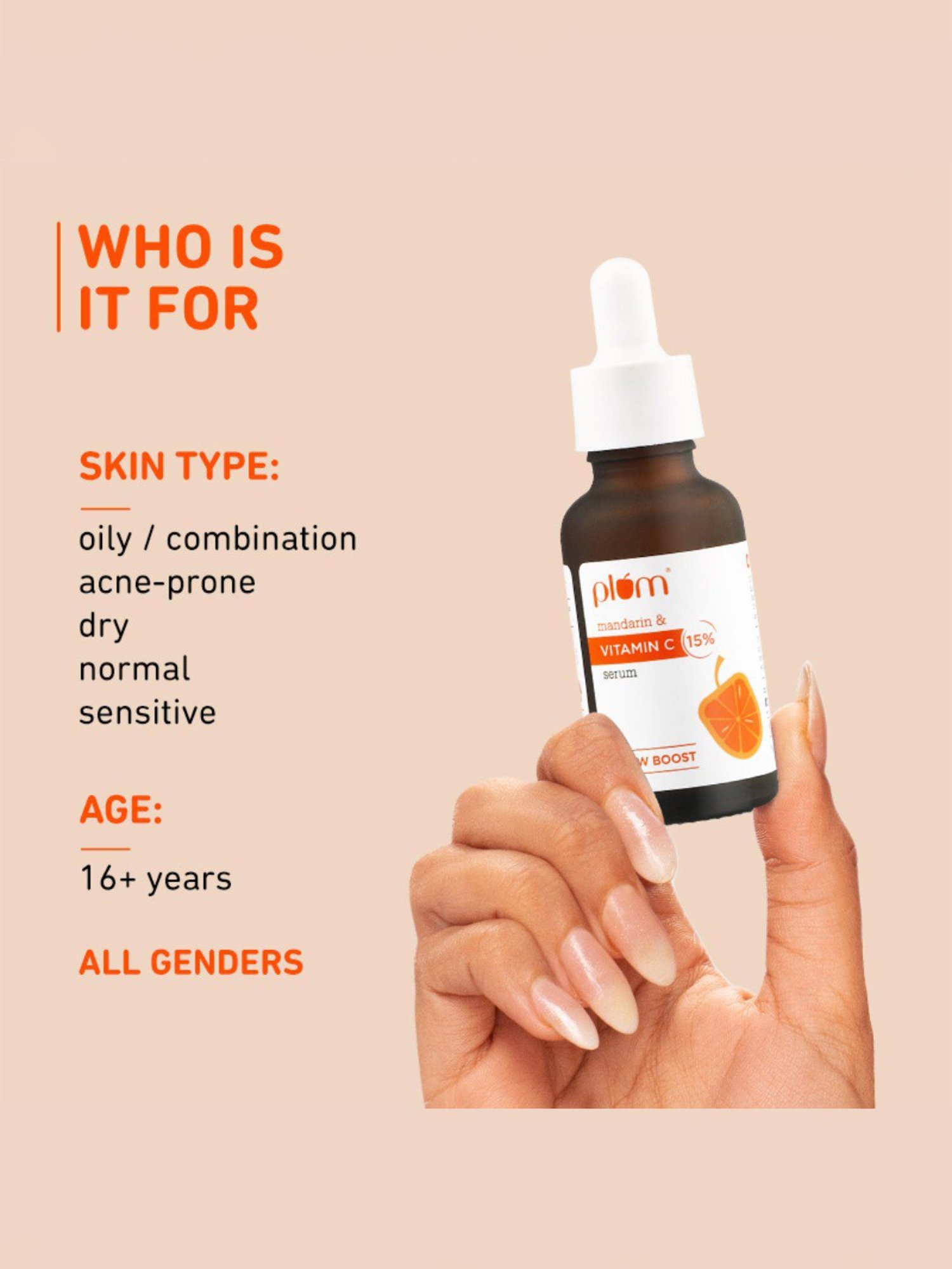 Plum 15% Vitamin C Face Serum with Mandarin - 20 ml