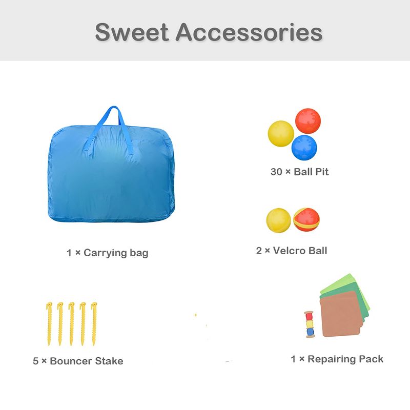 Costway Inflatable Jungle Bounce House Kids Dual Slide Jumping Castle Bouncer