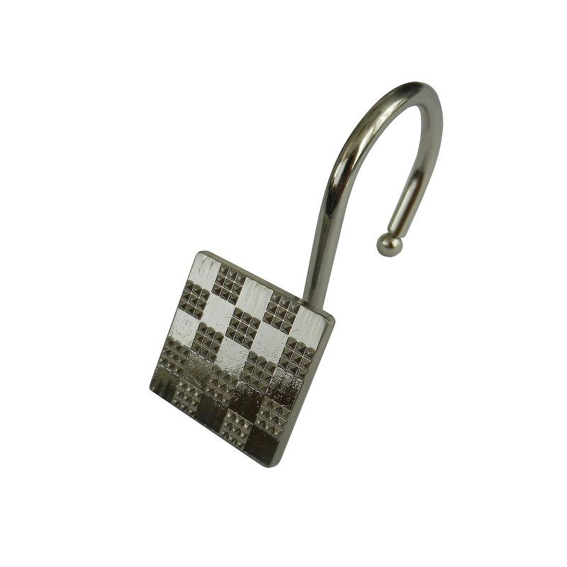 Shower Curtain Hooks Elegant Home Fashion Light Silver