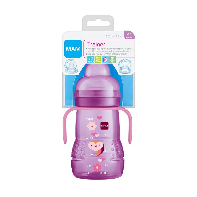 MAM Trainer Cup, 4+ Months - Pink - 8oz