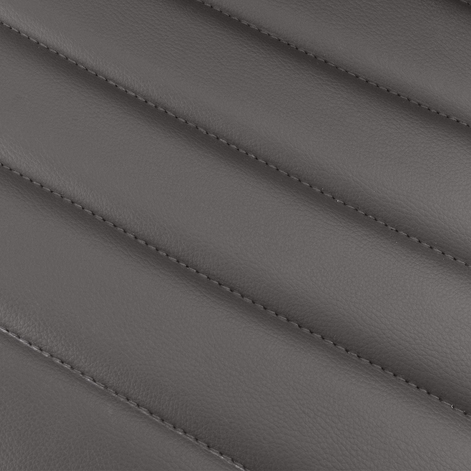 Furmax Mid Back Task Chair, Low Back PU Leather Swivel Office Desk Chair, Computer Chair with Armless Ribbed Soft Upholstery (Grey)