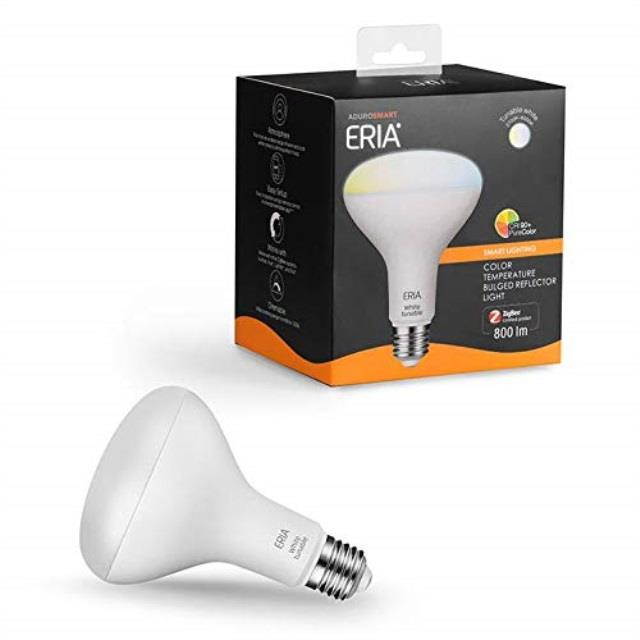 AduroSmart ERIA Tunable White Smart Light Bulb BR30 (hub required) Tunable White 2700-6500K Dimmable, works with Alexa/Echo Plus/ Eria / Hue / Google Assistant