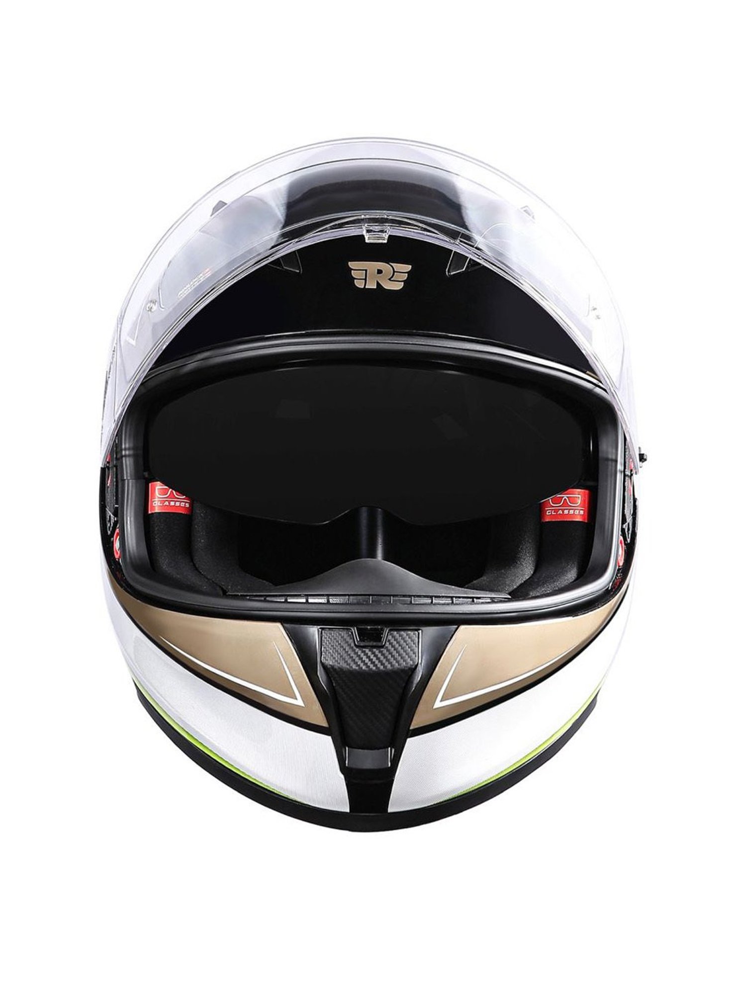 Royal Enfield SpeedX Full Face Golden Printed Helmet