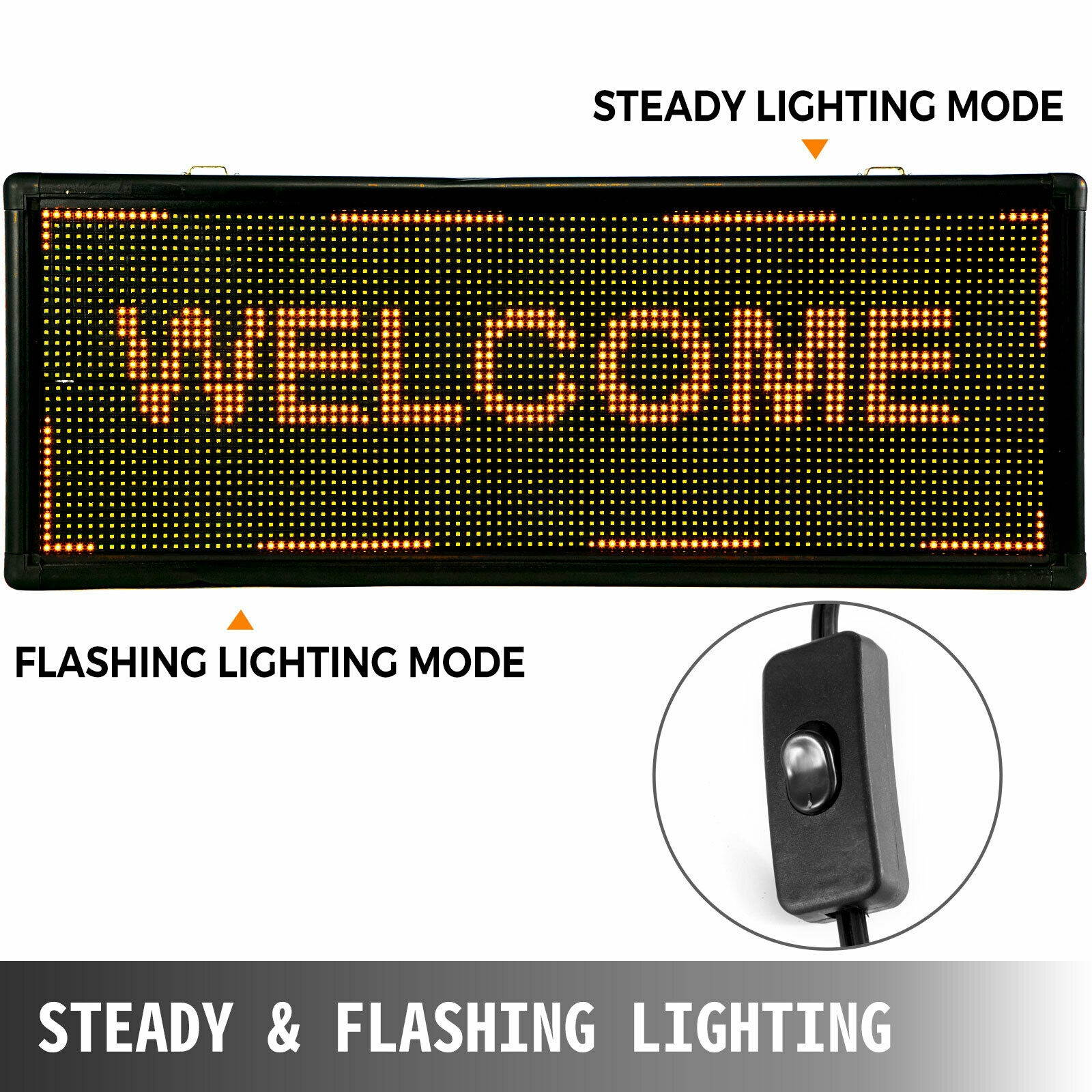 40" x 15" Led Scrolling Sign Yellow Open LED Sign For Business Advertising