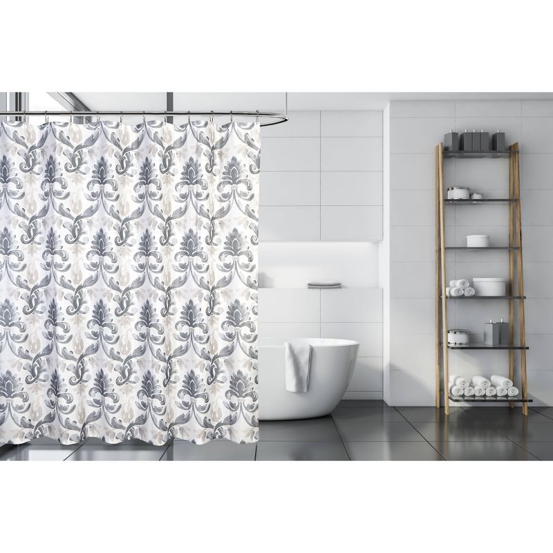 Spencer Shower Curtain Gray/Taupe - Moda at Home
