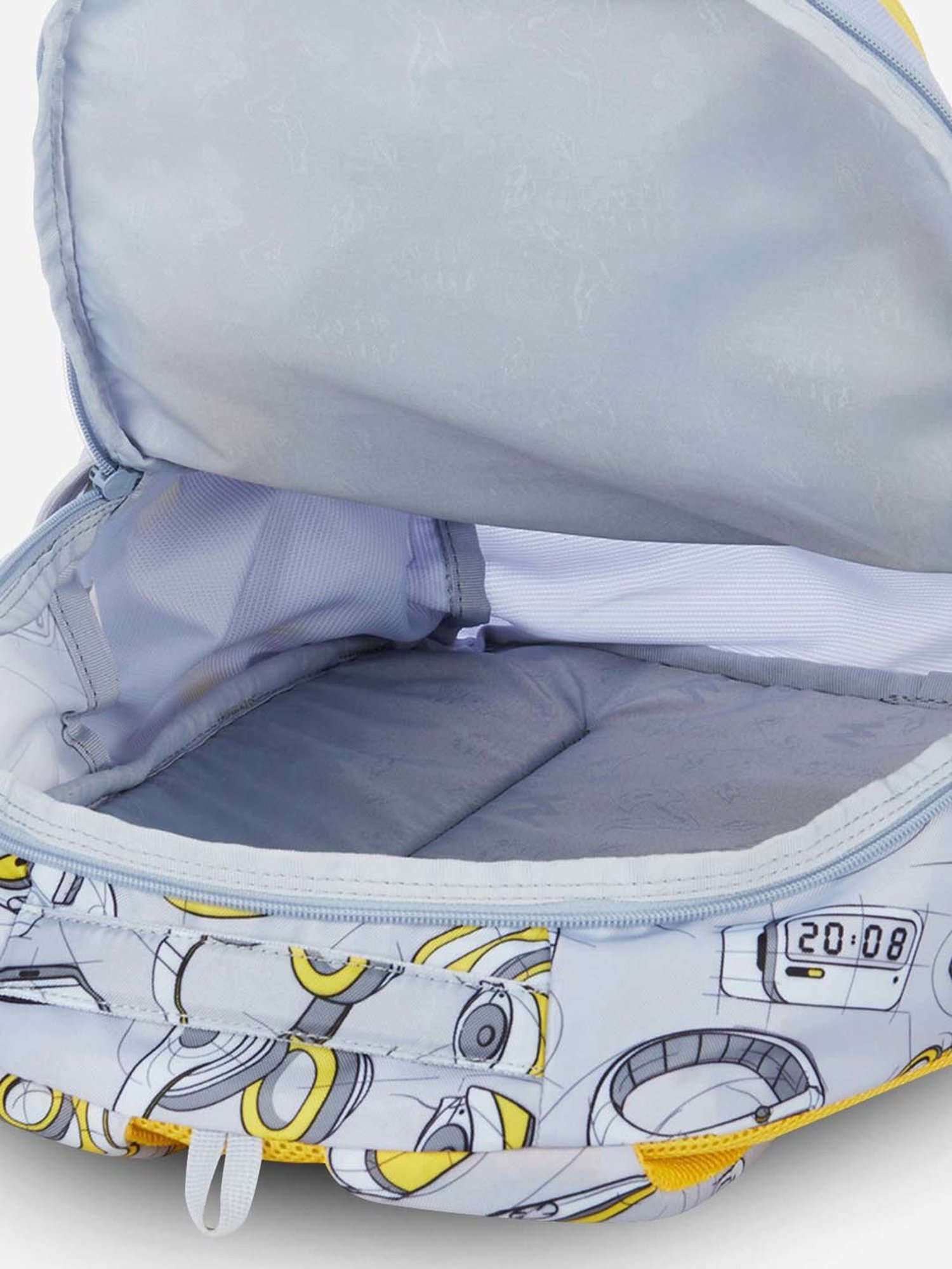 Wiki 31.5 Ltrs Grey & Yellow Medium Backpack