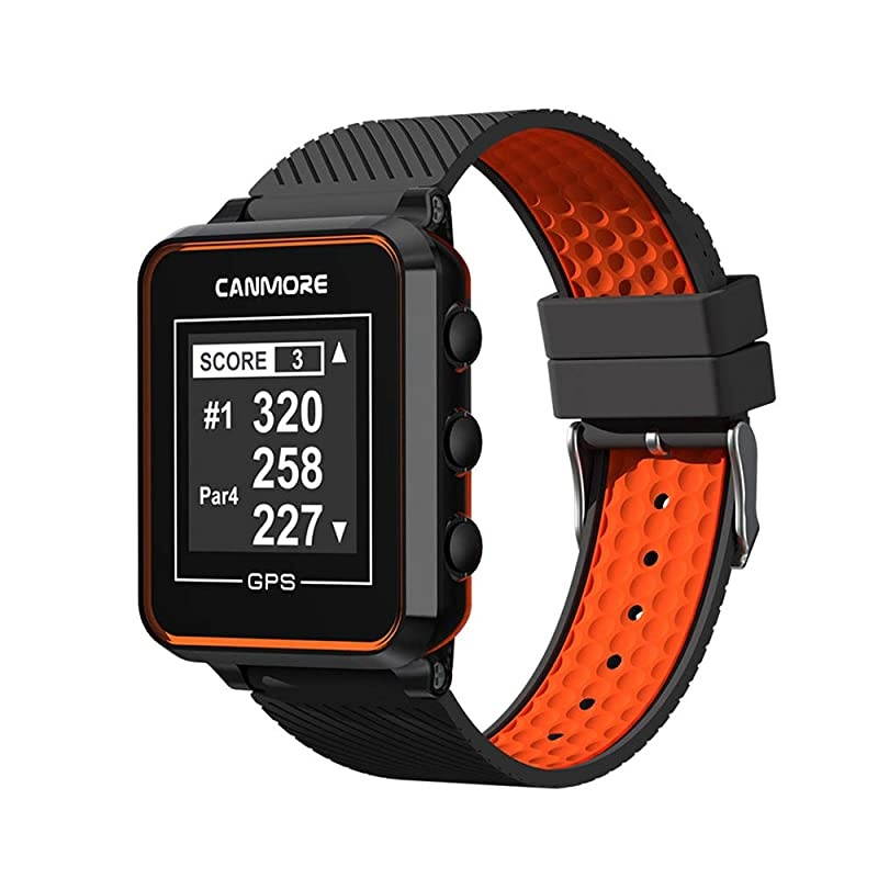 TW353 GPS Golf Watch Essential Golf Course Data and Score Sheet Minimalist amp User Friendly 38000+ Free Courses Worldwide 4ATM Waterproof 1Year Warranty Orange