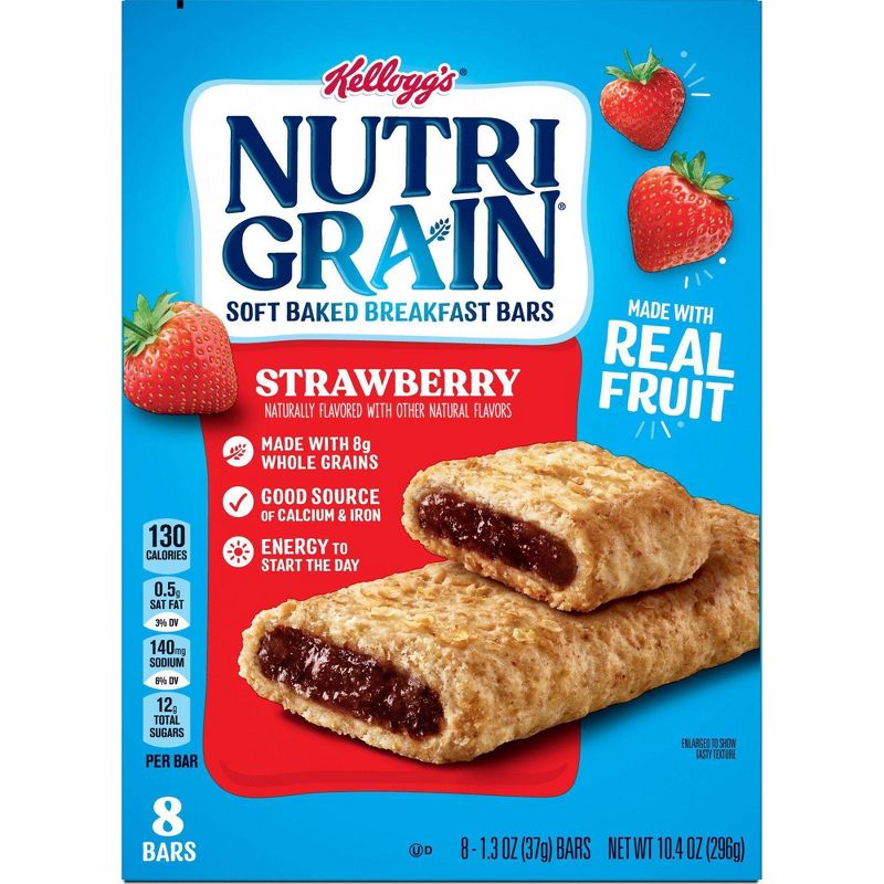 Kellogg's Nutri-Grain Strawberry Soft Baked Cereal Bars - 8ct
