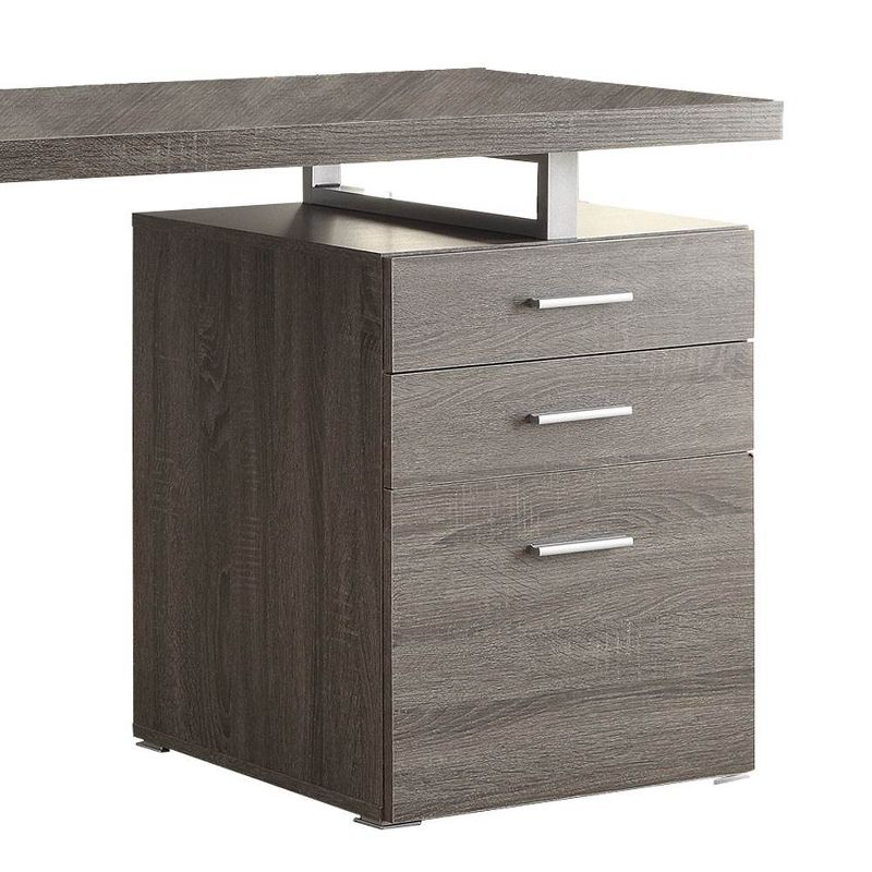 Coaster Home Furniture 47.25-Inch Home Office Writing Study Desk Laptop Computer Table with File Cabinet and Drawer Storage, Weathered Gray