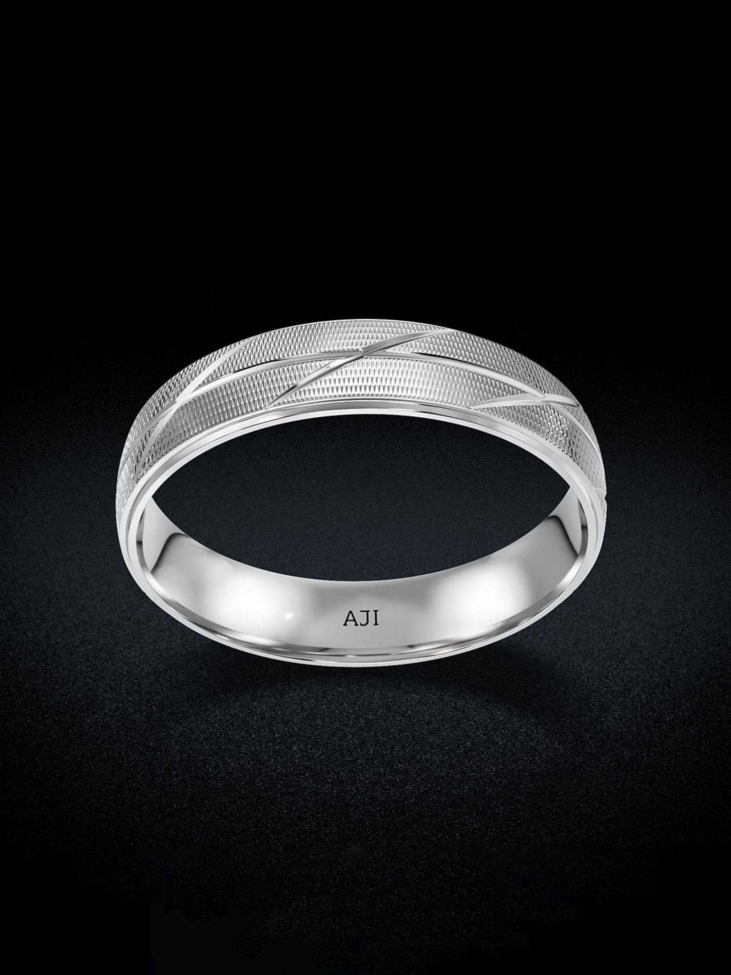 Malabar Gold and Diamonds 950 Platinum & 0.02 ct Diamond Ring