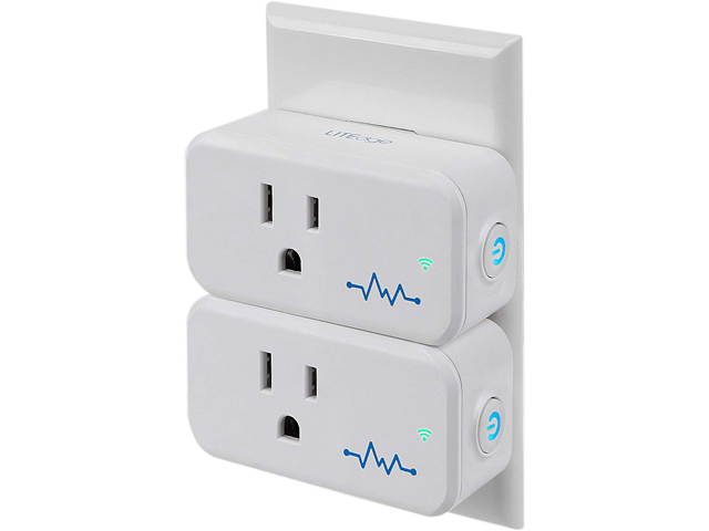 LITEdge Smart Plug, Works with Amazon Alexa and Google Assistant, Wi-Fi Accessible Power Outlet, Timing Function, No Hub Needed, Control with App on Phone, Single Socket