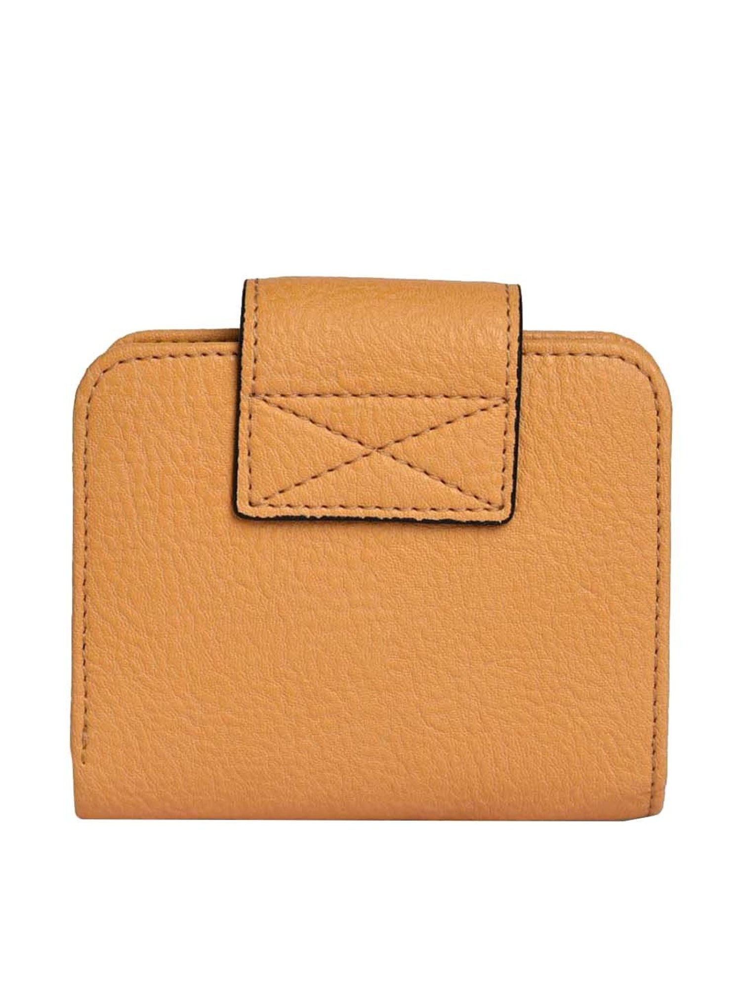 BELWABA Yellow Textured Bi-Fold Wallet for Women