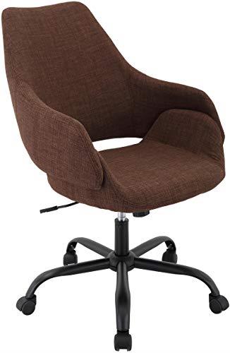 Hanover HOC0001 17.75-20.75 in. Everson Gas Lift Wheeled Office Chair, Chocolate