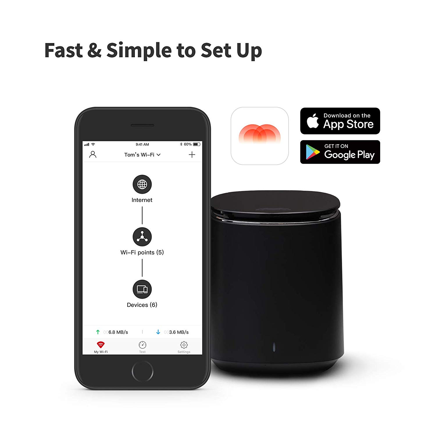 M2 Swarm - Mesh Wi-Fi System, includes 3* Wireless Mercku Hive WiFi Routers (3 M2 Standalones) Whole Home Coverage 6000 sq. ft Wi-Fi Extenders Automatic Mesh Wi-Fi Connection ac1200