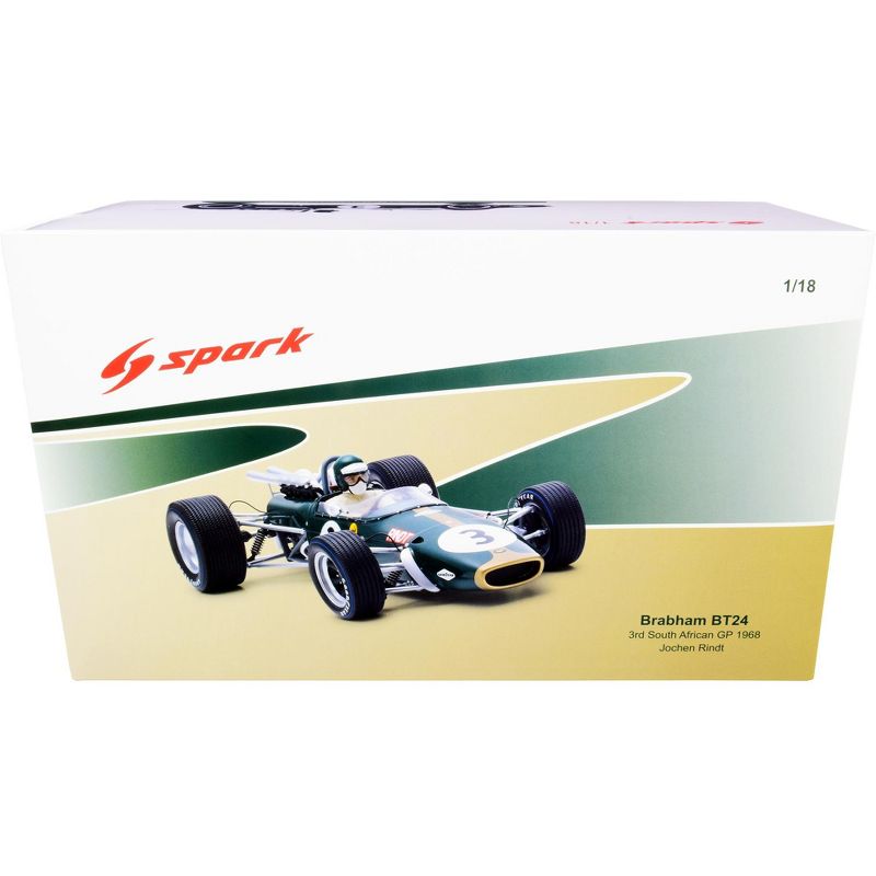 Brabham BT24 #3 Jochen Rindt 3rd South African GP Grand Prix F1 Formula One (1968) 1/18 Model Car by Spark