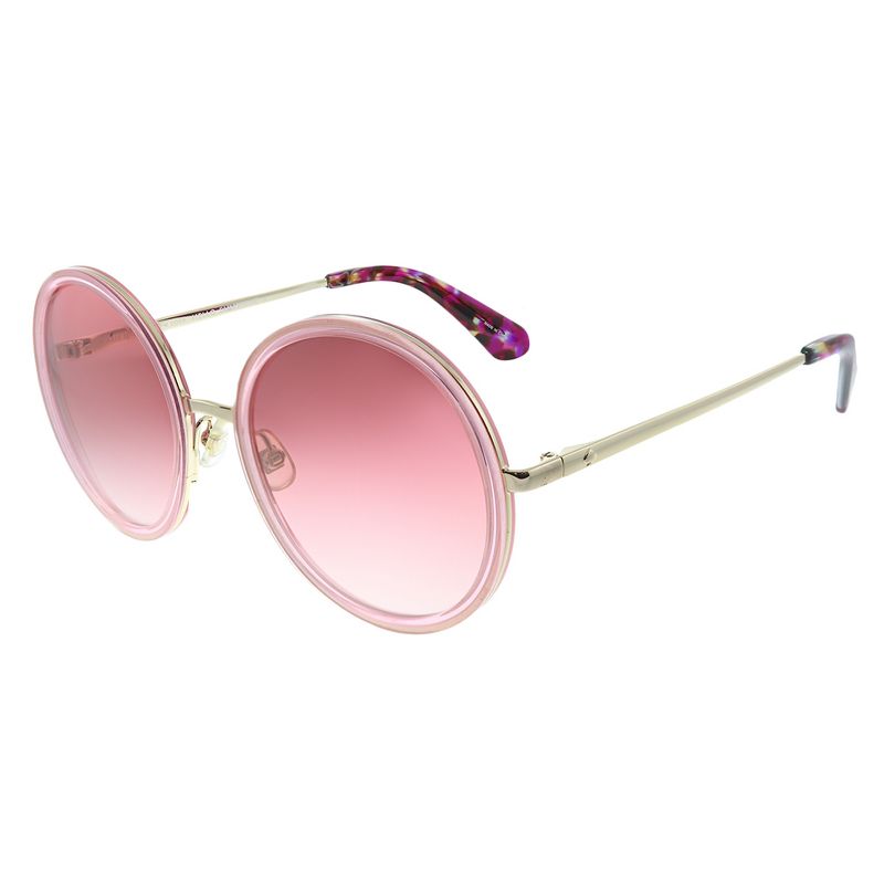 Kate Spade Lamonica/S S45 Womens Round Sunglasses Pink Gold 54mm