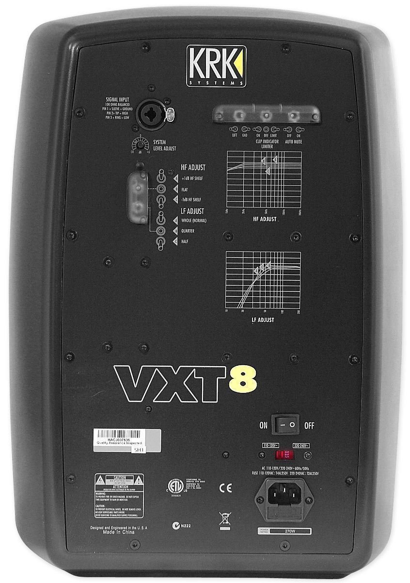 Brand New KRK VXT-8 8" VXT Series Monitor Speakers with 8" Woven Kevlar Woofer