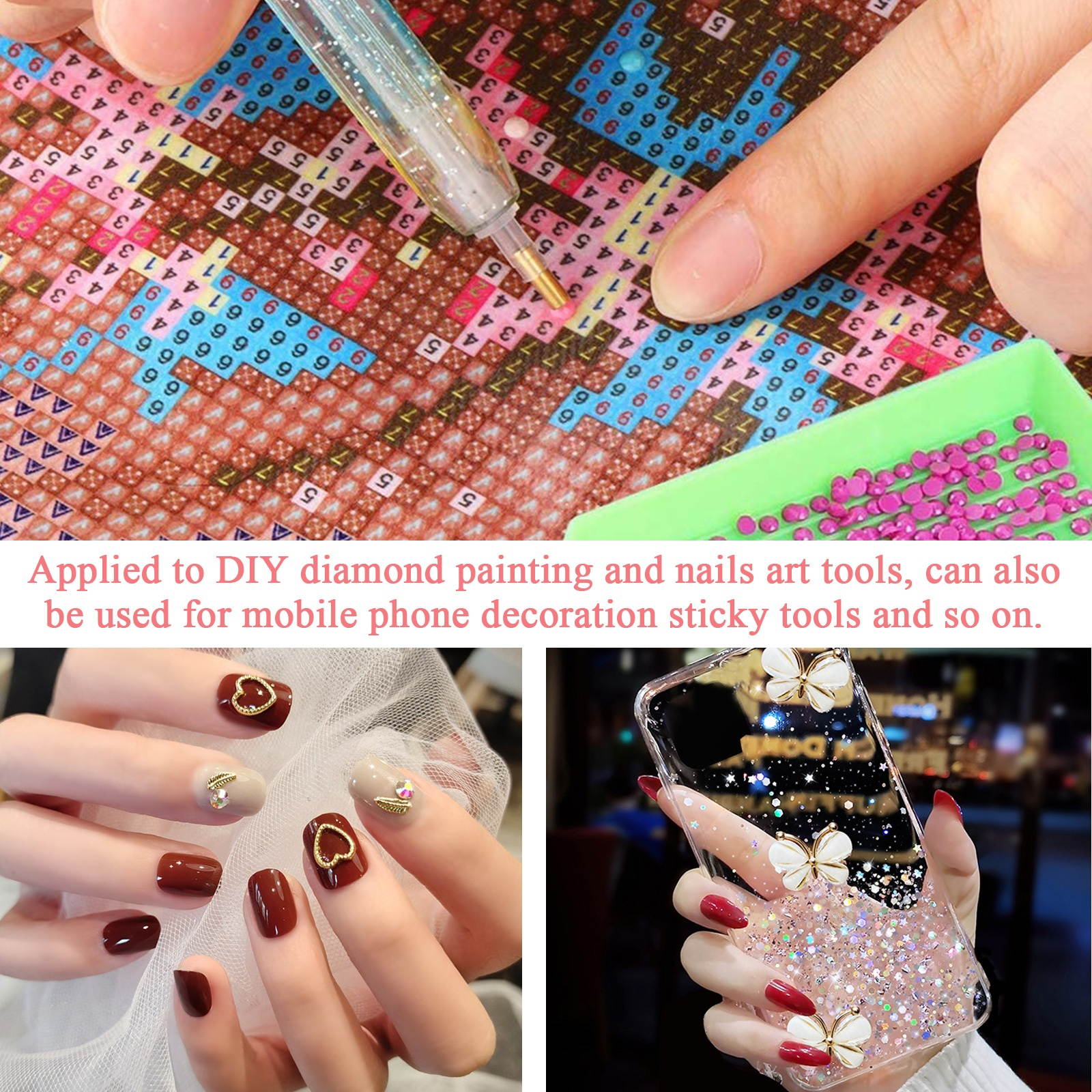 1 Set DIY Painting Glue Clay Diamond Painting Clay Embroidery Cross-Stitch Tools