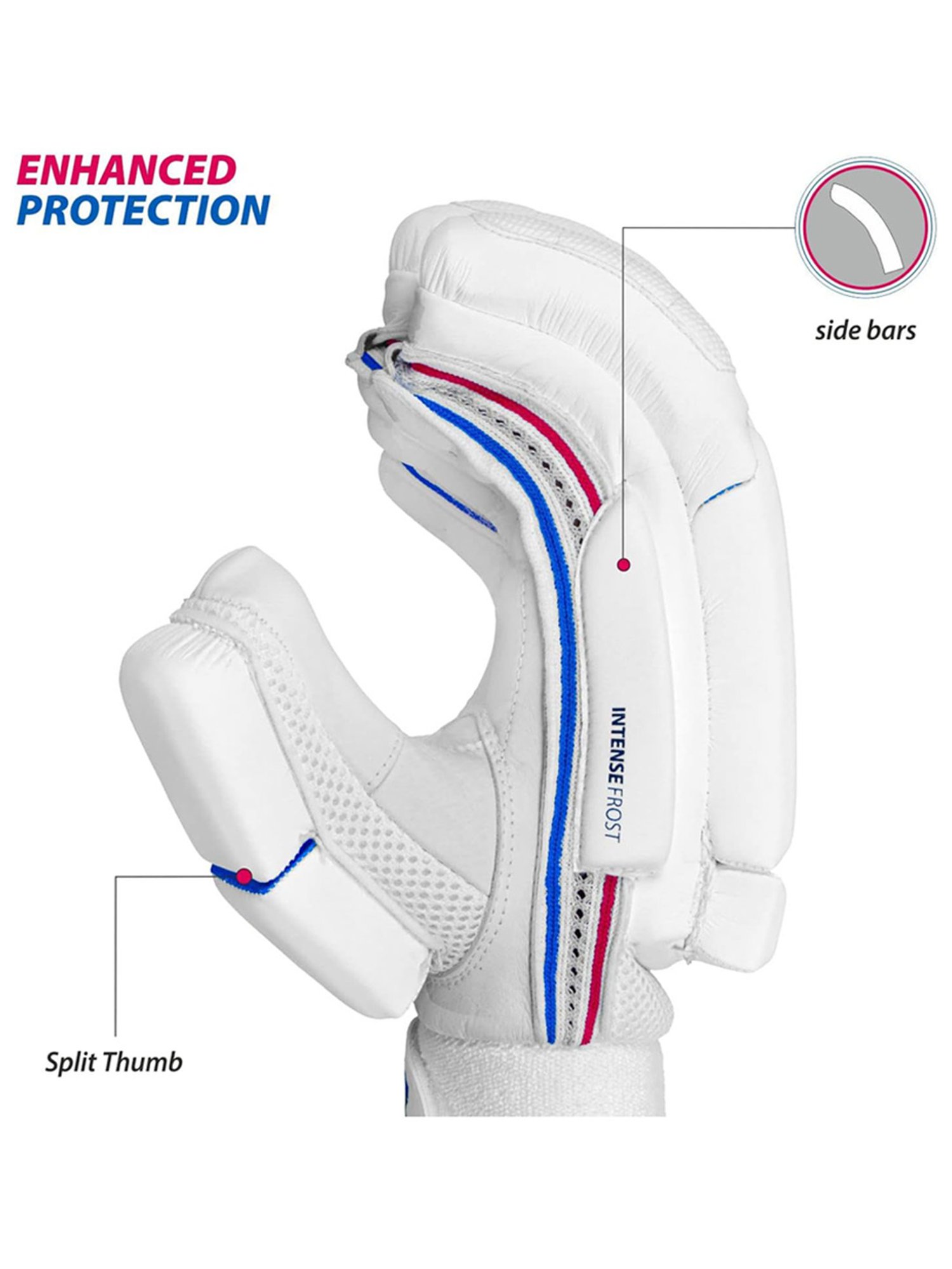 DSC Intense Frost Leather Cricket Batting Gloves Size - Boys