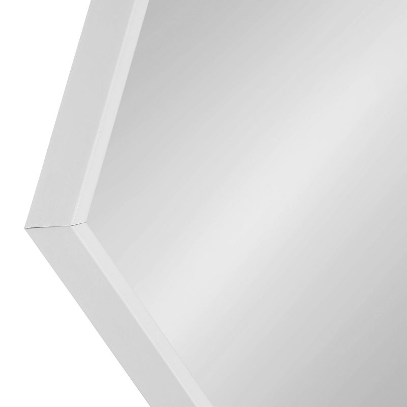 22" x 31" Rhodes Hexagon Wall Mirror White - Kate & Laurel All Things Decor