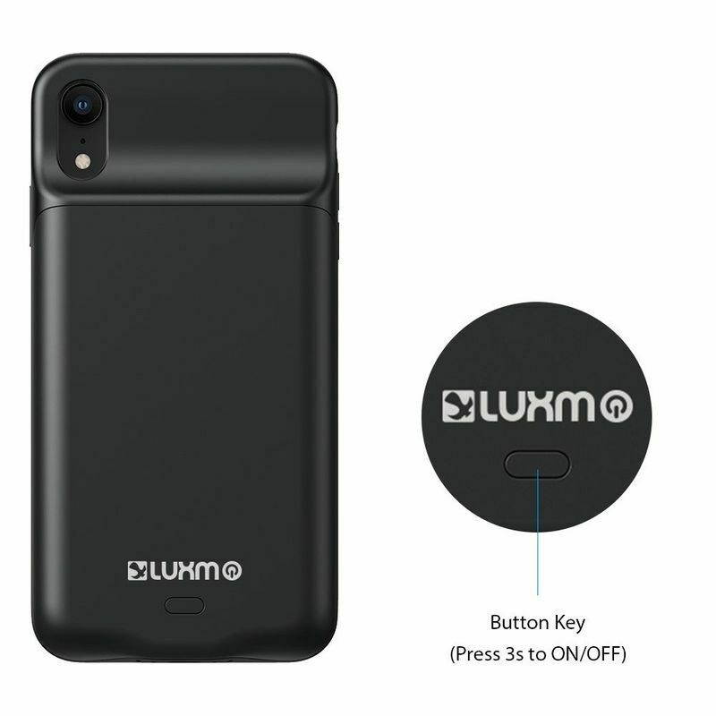 Rubber Coated 4500mAh Battery Case With Wireless Charger For iPhone XR