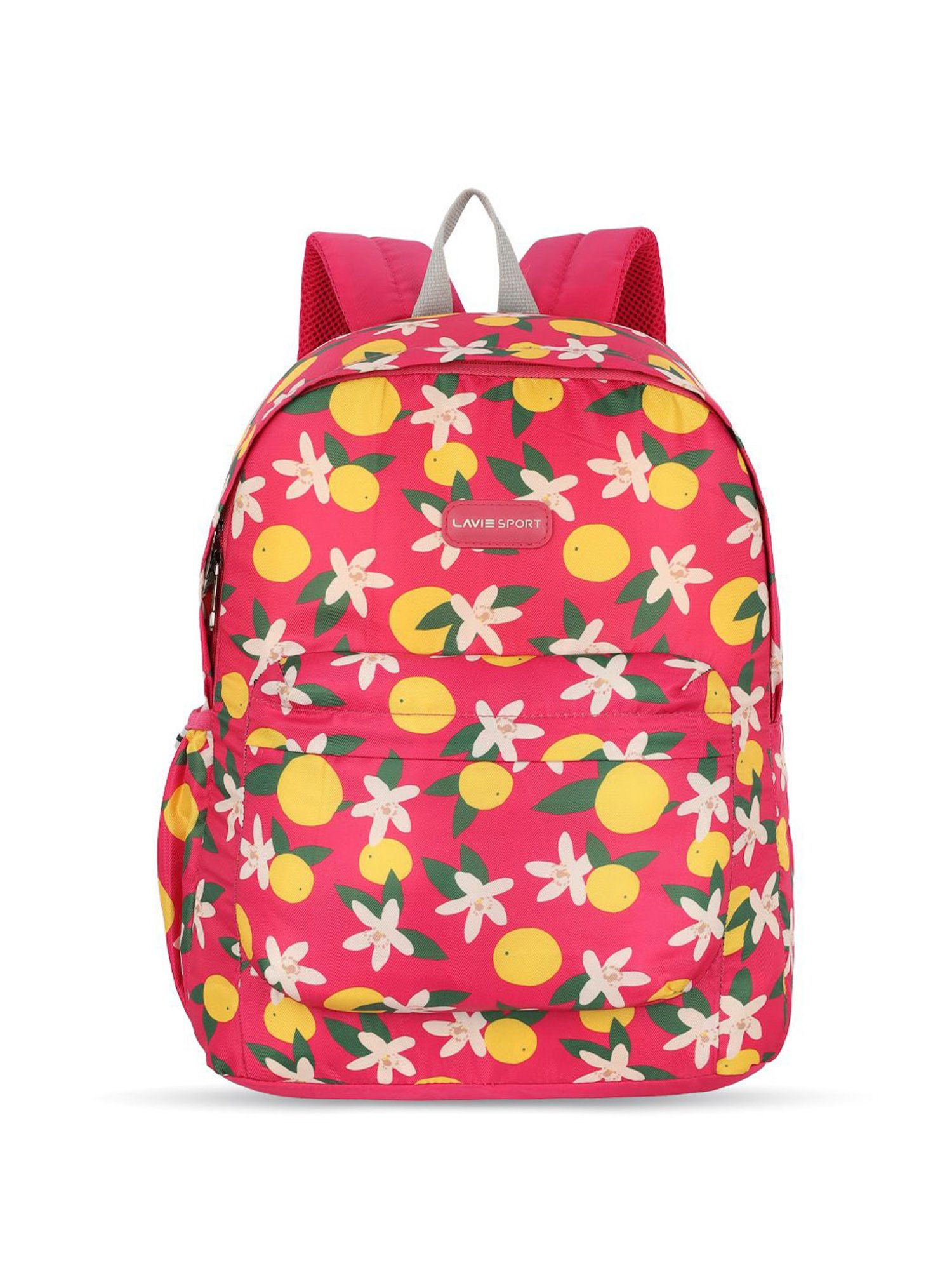 Lavie Sport Lime 18L Printed Casual Backpack |School Bag for Girls (Magenta)