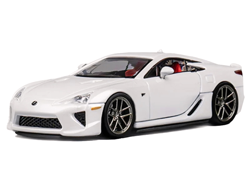 Lexus LFA RHD (Right Hand Drive) Pearl White Metallic 1/64 Diecast Model Car by CM Models