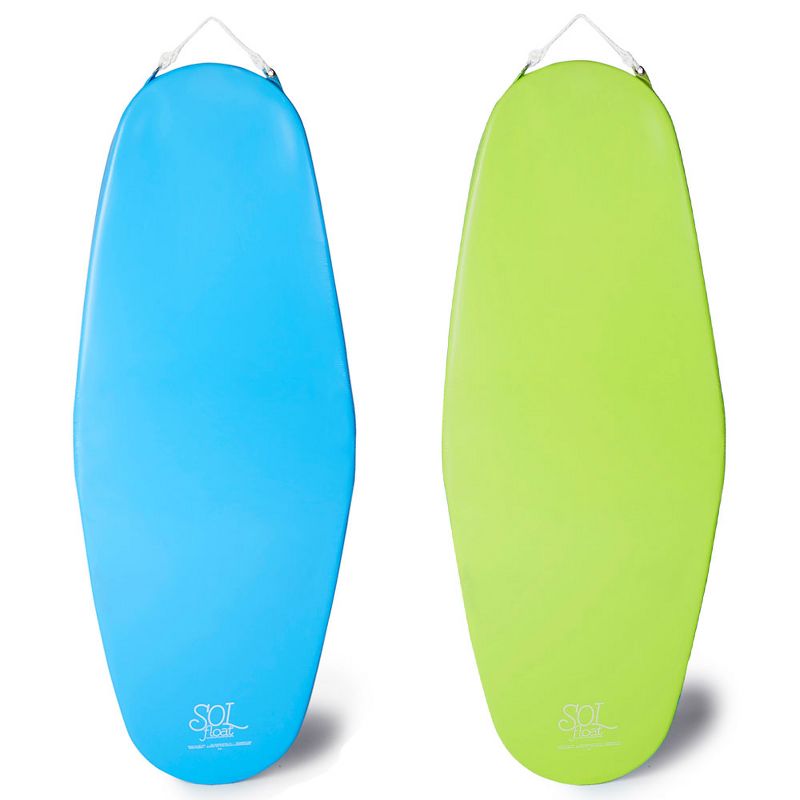 TRC Recreation Super Soft 70 Inch Foam Pool Float, Marina Blue and Lime Green