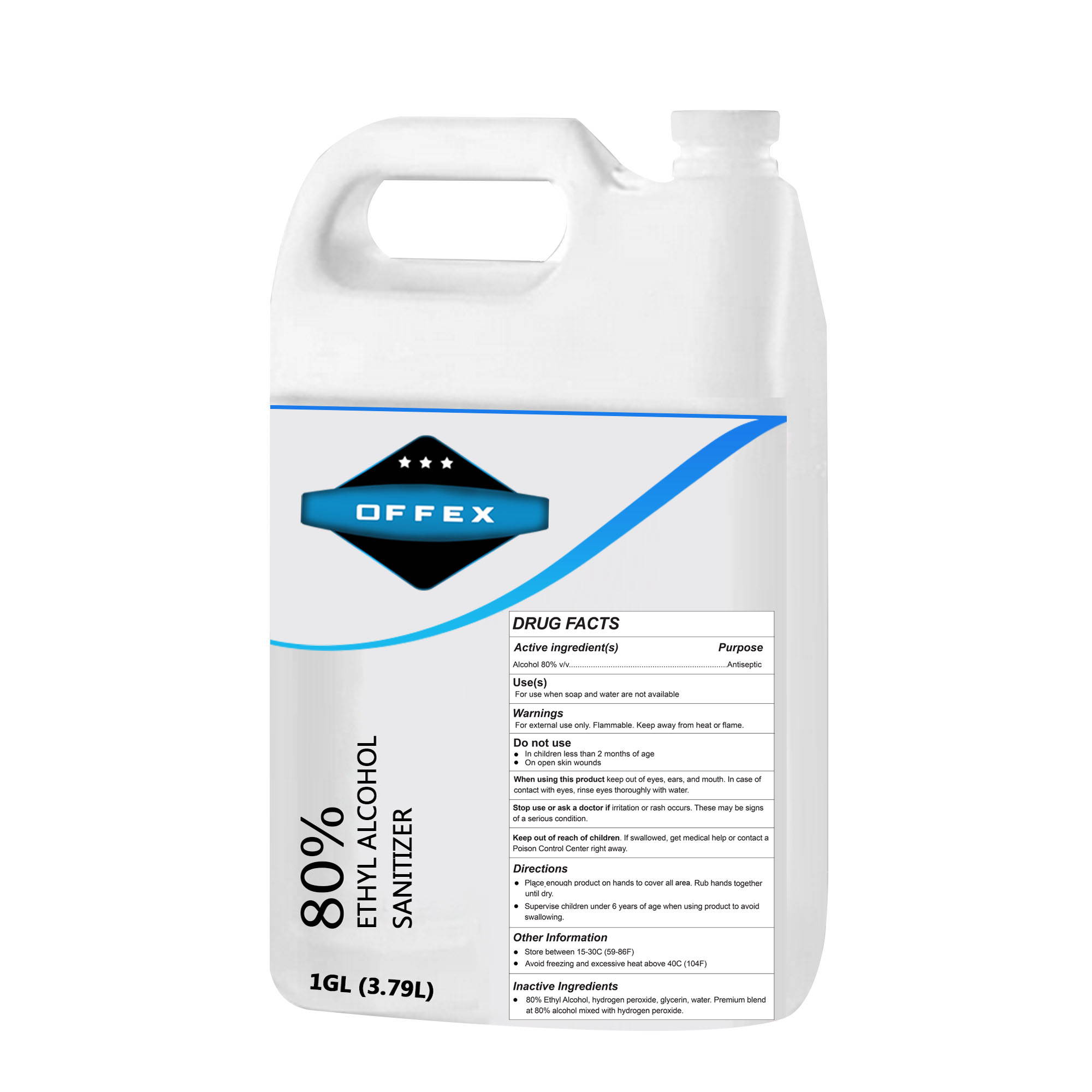 Offex 1 Gallon Bulk Liquid Refill Hand Sanitizer