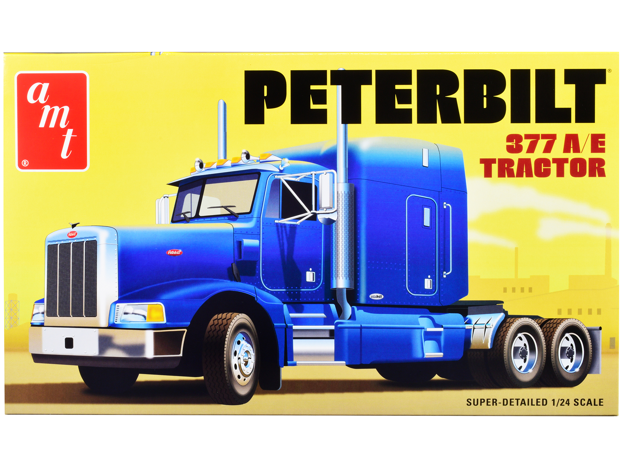 Skill 4 Model Kit Peterbilt 378 Long Hauler Truck Tractor 1/24 Scale Model by Italeri