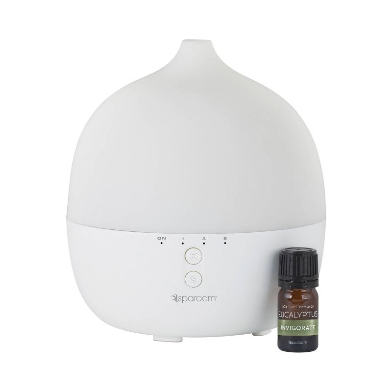 300ml Colossal App Enabled Ultrasonic Diffuser plus 5ml Eucalyptus Essential Oil Kit - SpaRoom