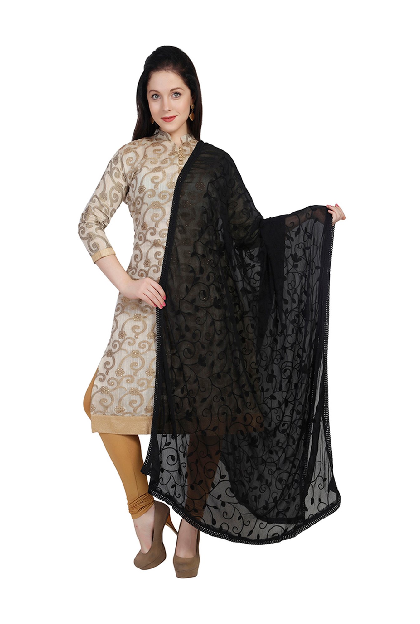Dupatta Bazaar Black Dupatta